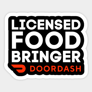 Doordash Licensed Food Bringer Sticker